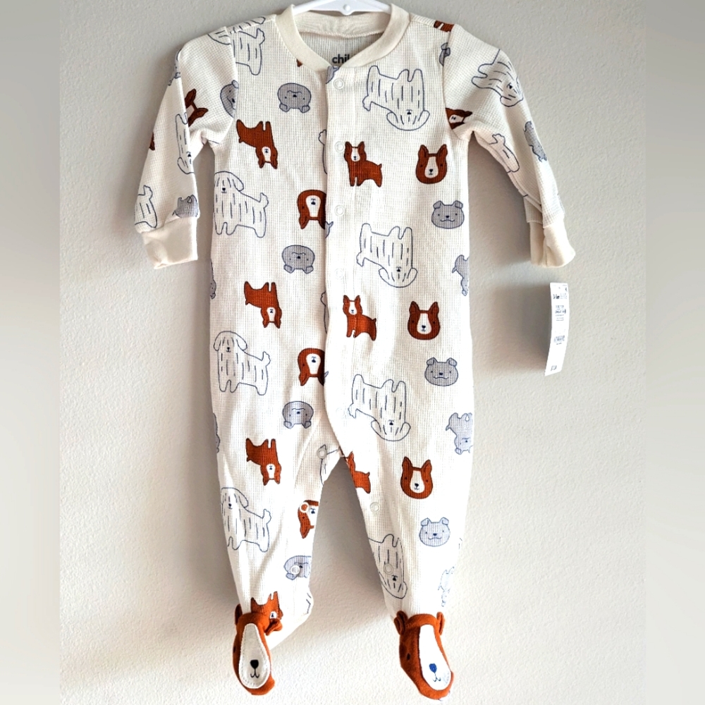 Child of mine dog waffle baby onesie with footies BOGO 2 free baby clothes